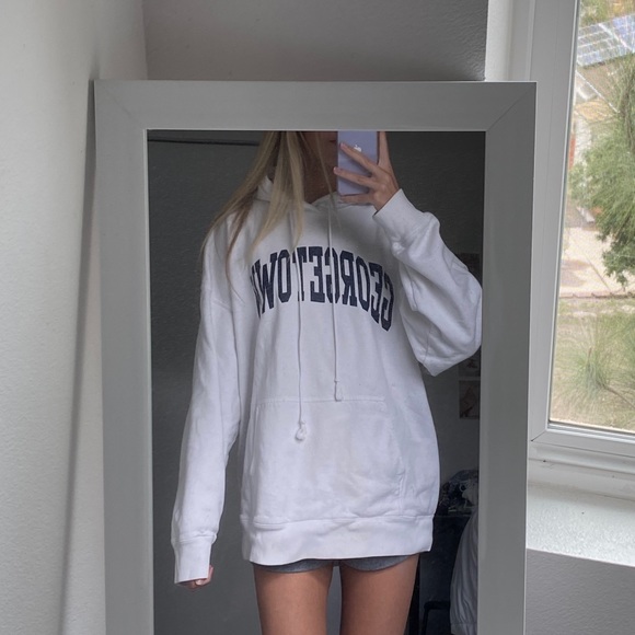 Brandy Melville Tops White Brandy Hoodie Poshmark